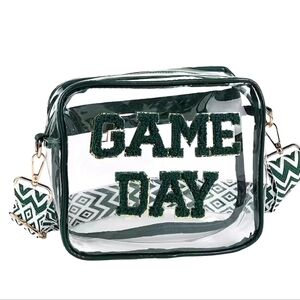 Game Day Stadium Clear Bag Purse~Green